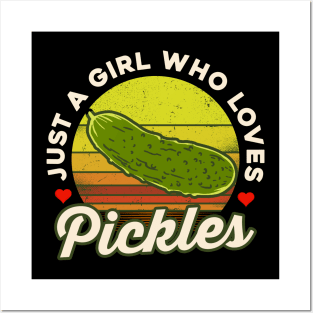 Just a Girl Who Loves Pickles Posters and Art